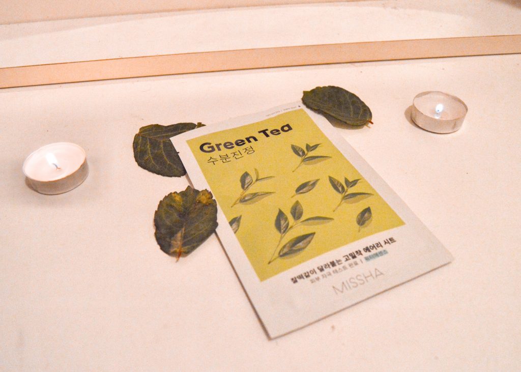 maska so zeleným čajom